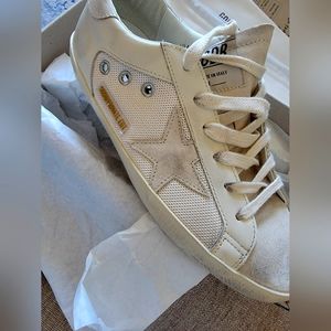 Net and leather upper suede